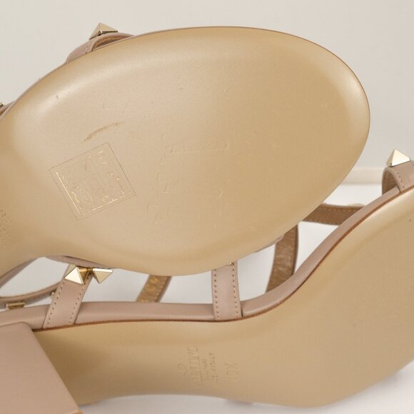 Valentino Garavani 60mm Rockstud Sandal, Poudre Tan, EU 40.5 - Picture 8 of 12